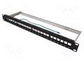 Patch panel; patch panel; Keystone; rack; black; Height: 1U LOGILINK LOG-NK4042