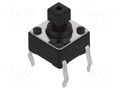 Microswitch TACT; SPST-NO; Pos: 2; 0.05A/12VDC; THT; none; 2.5N NINIGI TACTS-67R-F