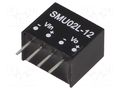 Converter: DC/DC; 2W; Uin: 4.5÷5.5VDC; Uout: 12VDC; Iout: 33÷167mA MEAN WELL SMU02L-12