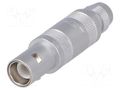 Connector: coaxial; 0S; plug; male; PIN: 1; soldering; for cable; 6A LEMO FFA.0S.250.CLAC44