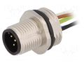 Connector: M12; socket; PIN: 5; male; 125V; IP68; cables; 0.25mm2 IFM ELECTRONIC E11588