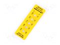 Temperature indicator; 40°C,43°C,46°C,49°C,54°C; °C,°F; 15x45mm SPIRIG CS-040/054