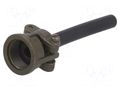 Cable hood and fastener; olive; size 10SL,size 12S; zinc alloy AMPHENOL 97-3057-1004-1