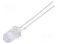 LED; white cold; 5mm; 43000÷60000mcd; 15°; Front: convex; 6500K OPTOSUPPLY OSW44P5111A