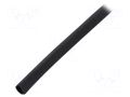 Heat shrink sleeve; thin walled; 3: 1; 1.5mm; L: 30m; black; reel HELLERMANNTYTON TF31-1.5/0.5BK30