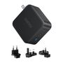 Choetech PD6008 2xUSB-C PD 100W GaN mains charger, Choetech PD6008-black