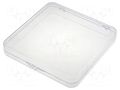 Container: single; polystyrene,polycarbonate; 121x121x14mm LICEFA V5-124