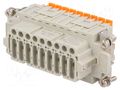 Connector: HDC; female; CDSH; PIN: 27; 10A; 400V; 27+PE; size 77.27 ILME CDSHF27N