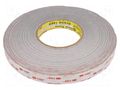 Tape: fixing; W: 19mm; L: 33m; Thk: 0.6mm; acrylic; grey 3M 3M-4936-19-33