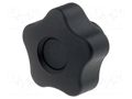 Knob; Ø: 32mm; Int.thread: M6; 12mm; H: 23mm; technopolymer PP ELESA+GANTER VCT.32B-M6