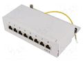 Connector: RJ45; patch panel; Cat: 6; grey; IDC; Number of ports: 8 LOGILINK LOG-NP0016A