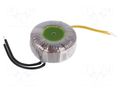 Transformer: toroidal; 60VA; 230VAC; 24V; 2.5A; Leads: cables; IP00 BREVE TUFVASSONS TTS60/Z230/24V