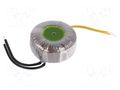 Transformer: toroidal; 60VA; 230VAC; 24V; 2.5A; Leads: cables; IP00 BREVE TUFVASSONS TTS60/Z230/24V