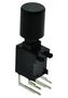 PUSH BUTTON SW, R/A, DPST, 3A, 30V, THT PB400EEQR1BLK.