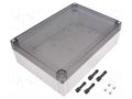 Enclosure: multipurpose; X: 180mm; Y: 255mm; Z: 75mm; MNX; grey; IK08 FIBOX PC200/75HT