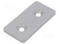 Flat bar; for profiles; with bore for countersunk screws; steel ELESA+GANTER GN967-40-80-F-1-SR