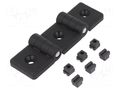 Hinge; Width: 119mm; technopolymer PA; black; H: 36mm; for profiles ELESA+GANTER CFI40-40/40SH-6