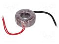 Transformer: toroidal; 40VA; 230VAC; 12V; 3.33A; Leads: cables; IP00 INDEL TST40W/12V