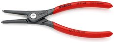 KNIPEX 49 11 A2 SB Precision Circlip Pliers for external circlips on shafts with non-slip plastic coating grey atramentized 180 mm 49 11 A2 SB 4003773050261