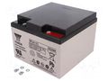 Re-battery: acid-lead; 12V; 24Ah; AGM; maintenance-free YUASA ACCU-HP24-12L/Y