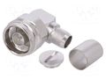 Connector: N; plug; male; angled 90°; 50Ω; soldering,crimped; PTFE TELEGÄRTNER J01020A0045
