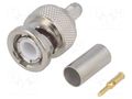 Connector: BNC; plug; male; straight; 50Ω; crimped; RG223,RG400 TELEGÄRTNER J01000A1256