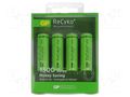 Re-battery: Ni-MH; AA; 1.2V; 1300mAh; ReCyko+; Ø14.5x50.5mm; 130mA GP ACCU-R6/1300REGPB4