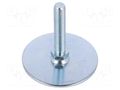 Foot; Base dia: 80mm; M12; steel; Plunger length: 60mm ELESA+GANTER GN40-80-M12-60A0S