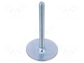 Foot; Base dia: 80mm; M12; steel; Plunger length: 125mm ELESA+GANTER GN40-80-M12-125A0S