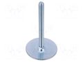 Foot; Base dia: 80mm; M12; steel; Plunger length: 125mm ELESA+GANTER GN40-80-M12-125A0S