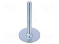 Foot; Base dia: 60mm; M12; steel; Plunger length: 100mm ELESA+GANTER GN40-60-M12-100A0S