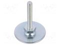 Foot; Base dia: 50mm; M8; steel; Plunger length: 50mm; Plating: zinc ELESA+GANTER GN40-50-M8-50A0S