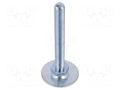 Foot; Base dia: 40mm; M12; steel; Plunger length: 80mm ELESA+GANTER GN40-40-M12-80A0S