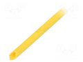 Heat shrink sleeve; thin walled,flexible; 2: 1; 1.2mm; yellow HELLERMANNTYTON TF21-1.2/0.6YE100