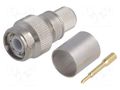 Connector: TNC; plug; male; straight; 50Ω; crimped; for cable; PTFE TELEGÄRTNER J01010A0052