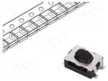 Microswitch TACT; SPST-NO; Pos: 2; 0.05A/32VDC; SMT; none; 2N; 1.9mm C&K KMR221GLFS