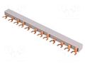 Busbar; 10mm2; Poles: 4; Urated: 240V,415V; Usurge rated: 4kV; fork EATON ELECTRIC EVG-4PHAS/12M