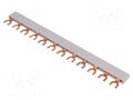 Busbar; 10mm2; Poles: 2; Urated: 240V,415V; Usurge rated: 4kV; fork EATON ELECTRIC EVG-2PHAS/12M