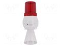 Signaller: lighting-sound; 24VDC; bulb BA15D; red; IP43; Ø75x213mm AUER SIGNAL 710112005