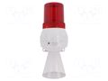 Signaller: lighting-sound; 24VDC; bulb BA15D; red; IP43; Ø75x213mm AUER SIGNAL 710112005