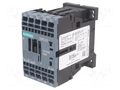 Contactor: 3-pole; NO x3; Auxiliary contacts: NC; 24VDC; 9A; 3RT20 SIEMENS 3RT2016-2BB42