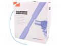 Heat shrink sleeve; 2: 1; 1.2mm; L: 10m; blue; cardboard packaging HELLERMANNTYTON HIS-1.2/0.6-BU
