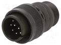 Connector: circular; plug; for cable; PIN: 10; male; soldering; 13A AMPHENOL DS3106A18-1P