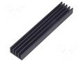 Heatsink: extruded; grilled; black; L: 100mm; W: 19mm; H: 14mm FISCHER ELEKTRONIK SK633/100/SA