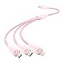 USB 2.0 A to 3in1 3A cable Vention CTPPG 1.5M (pink), Vention CTPPG