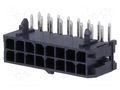 Connector: wire-board; socket; male; PIN: 16; Micro-Fit 3.0; THT MOLEX MX-43045-1600