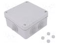 Enclosure: junction box; X: 113mm; Y: 113mm; Z: 58mm; wall mount SPELSBERG HP100-L