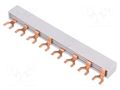 Busbar; 10mm2; Poles: 4; Urated: 240V,415V; Usurge rated: 4kV; fork EATON ELECTRIC EVG-4PHAS/8M