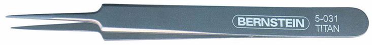 Titan watchmaker´s tweezers, 110 mm, sharply pointed 5-031