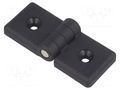 Hinge; Width: 84mm; technopolymer PA; black; H: 36mm; for profiles ELESA+GANTER CFG45/45SH-6